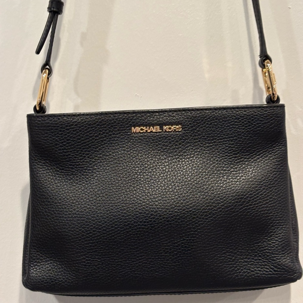 Michael Kors Black Pebbled Crossbody Bag